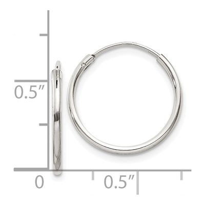 Sterling Silver 16mm Hoop Earrings – view 5