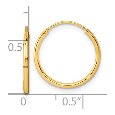 Gold-Plated Sterling Silver 16mm Endless Hoop Earrings – view 5