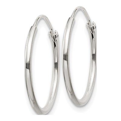 Sterling Silver 19mm Hoop Earrings – view 3