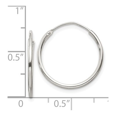 Sterling Silver 19mm Hoop Earrings – view 5