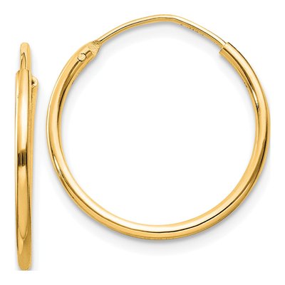 Gold-Plated Sterling Silver 19mm Endless Hoop Earrings