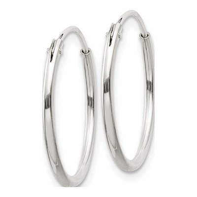 Sterling Silver 20mm Hoop Earrings – view 3
