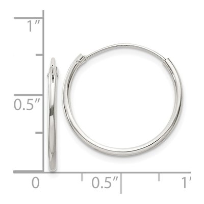 Sterling Silver 20mm Hoop Earrings – view 5