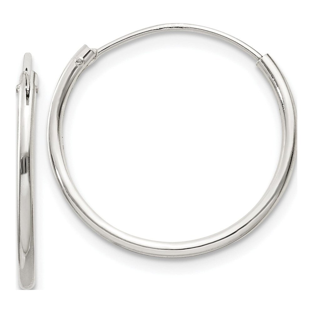 Sterling Silver Hoop Earrings, 20mm