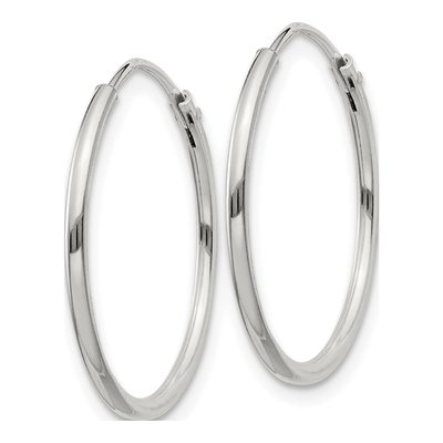 Sterling Silver 21mm Hoop Earrings – view 3