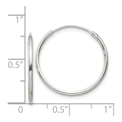 Sterling Silver 21mm Hoop Earrings – view 5