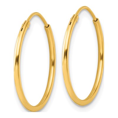 Gold-Plated Sterling Silver 20mm Endless Hoop Earrings – view 3