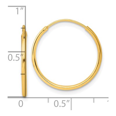 Gold-Plated Sterling Silver 20mm Endless Hoop Earrings – view 5