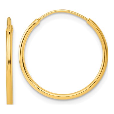 Gold-Plated Sterling Silver 20mm Endless Hoop Earrings