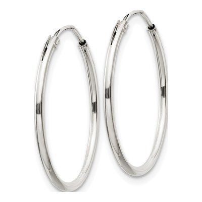 Sterling Silver 22mm Hoop Earrings – view 3