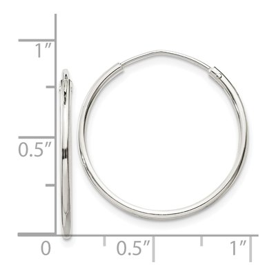 Sterling Silver 22mm Hoop Earrings – view 5