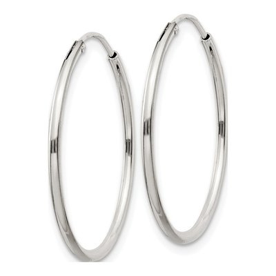 Sterling Silver 25mm Hoop Earrings – view 3