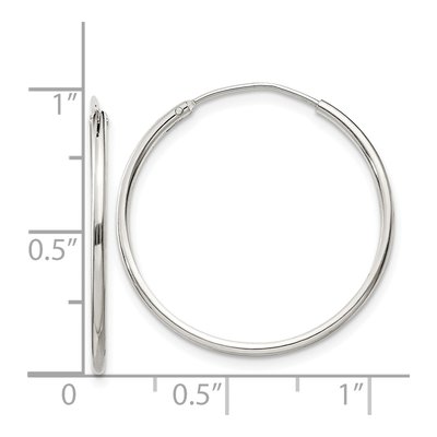 Sterling Silver 25mm Hoop Earrings – view 5