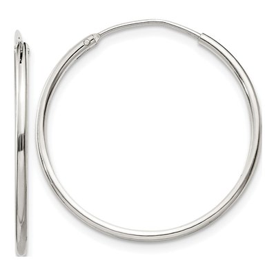 Sterling Silver 25mm Hoop Earrings