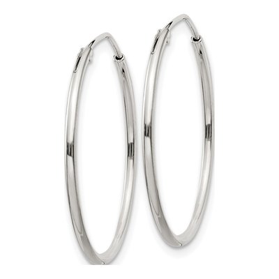 Sterling Silver 26mm Hoop Earrings – view 3