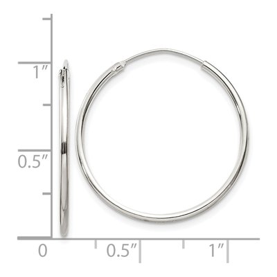 Sterling Silver 26mm Hoop Earrings – view 5