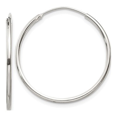 Sterling Silver 26mm Hoop Earrings