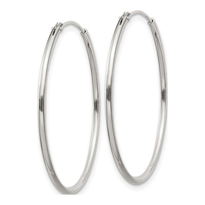 Sterling Silver 30mm Hoop Earrings – view 3