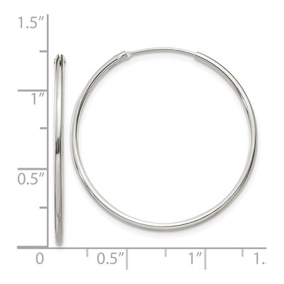 Sterling Silver 30mm Hoop Earrings – view 5