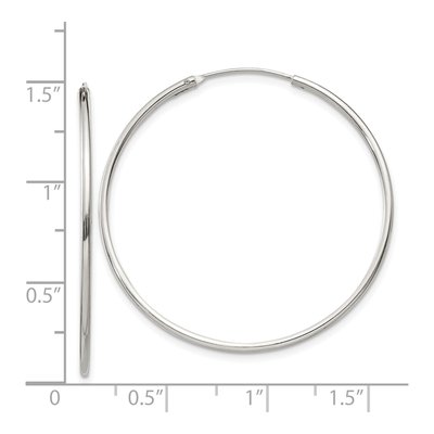 Sterling Silver 35mm Hoop Earrings – view 5