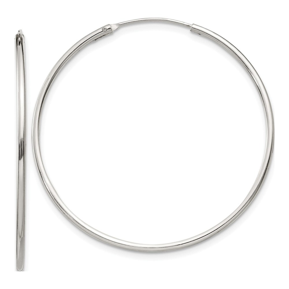 Sterling Silver 35mm Hoop Earrings