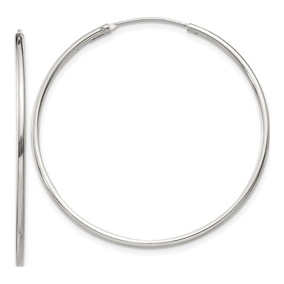Sterling Silver 35mm Hoop Earrings