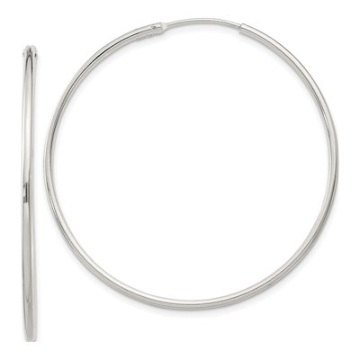 Sterling Silver 40mm Hoop Earrings