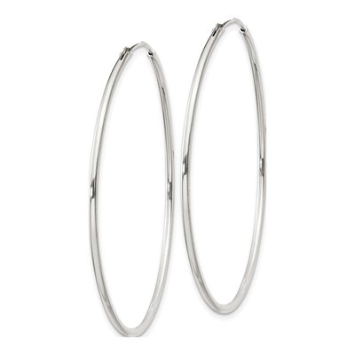 Sterling Silver 46mm Hoop Earrings – view 3