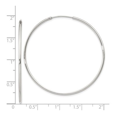 Sterling Silver 46mm Hoop Earrings – view 5