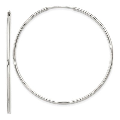 Sterling Silver 46mm Hoop Earrings