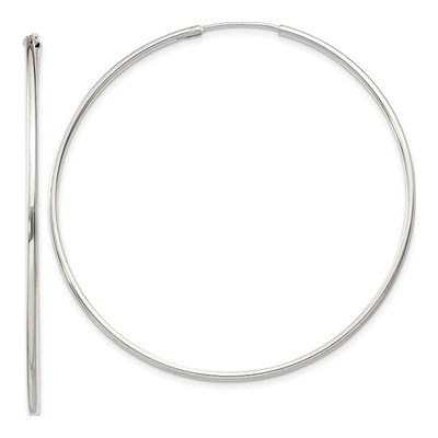 Sterling Silver 50mm Hoop Earrings