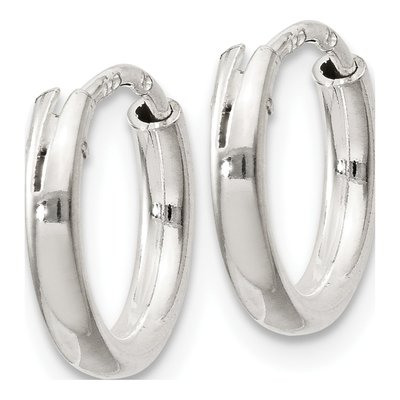 Sterling Silver 12mm Hoop Earrings – view 3