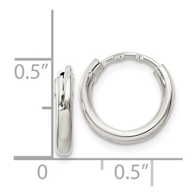 Sterling Silver 12mm Hoop Earrings – view 5