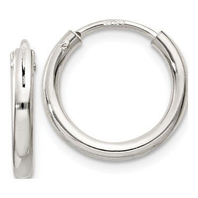 Sterling Silver 14mm Hoop Earrings