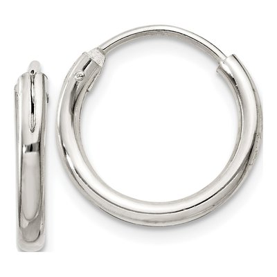 Sterling Silver 15mm Hoop Earrings