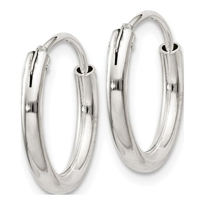 Sterling Silver 16mm Hoop Earrings – view 3
