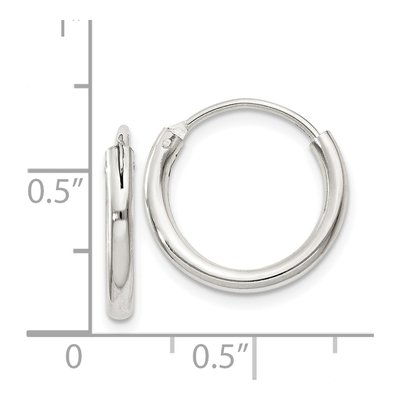 Sterling Silver 16mm Hoop Earrings – view 5