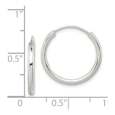 Sterling Silver 19mm Hoop Earrings – view 5