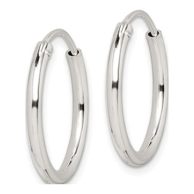 Sterling Silver 20mm Hoop Earrings – view 3