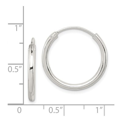Sterling Silver 20mm Hoop Earrings – view 5