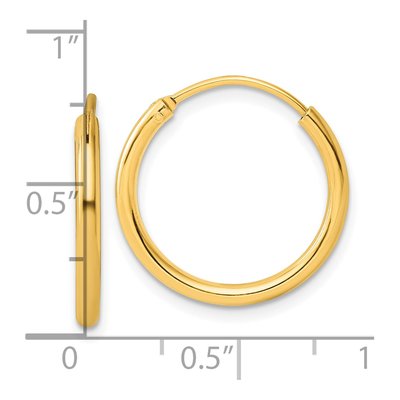Gold-Plated Sterling Silver 20mm Hoop Earrings – view 5