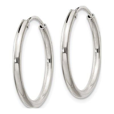 Sterling Silver 22mm Hoop Earrings – view 3