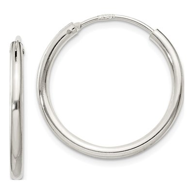 Sterling Silver 22mm Hoop Earrings