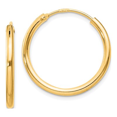 Gold-Plated Sterling Silver 22mm Endless Hoop Earrings