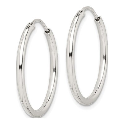 Sterling Silver 26mm Hoop Earrings – view 3