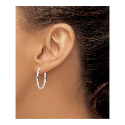 Sterling Silver 26mm Hoop Earrings – view 4