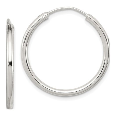 Sterling Silver 26mm Hoop Earrings