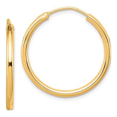 Gold-Plated Sterling Silver 26mm Endless Hoop Earrings