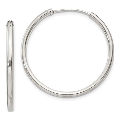 Sterling Silver 28mm Hoop Earrings