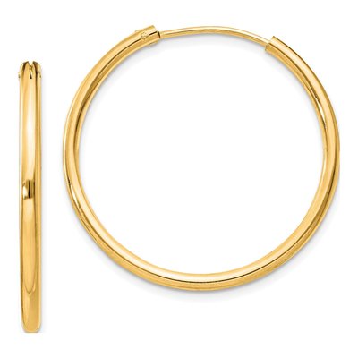 Gold-Plated Sterling Silver 28mm Endless Hoop Earrings